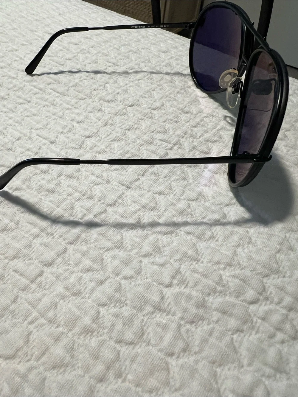 Porsche Design Black Aviator Sunglasses